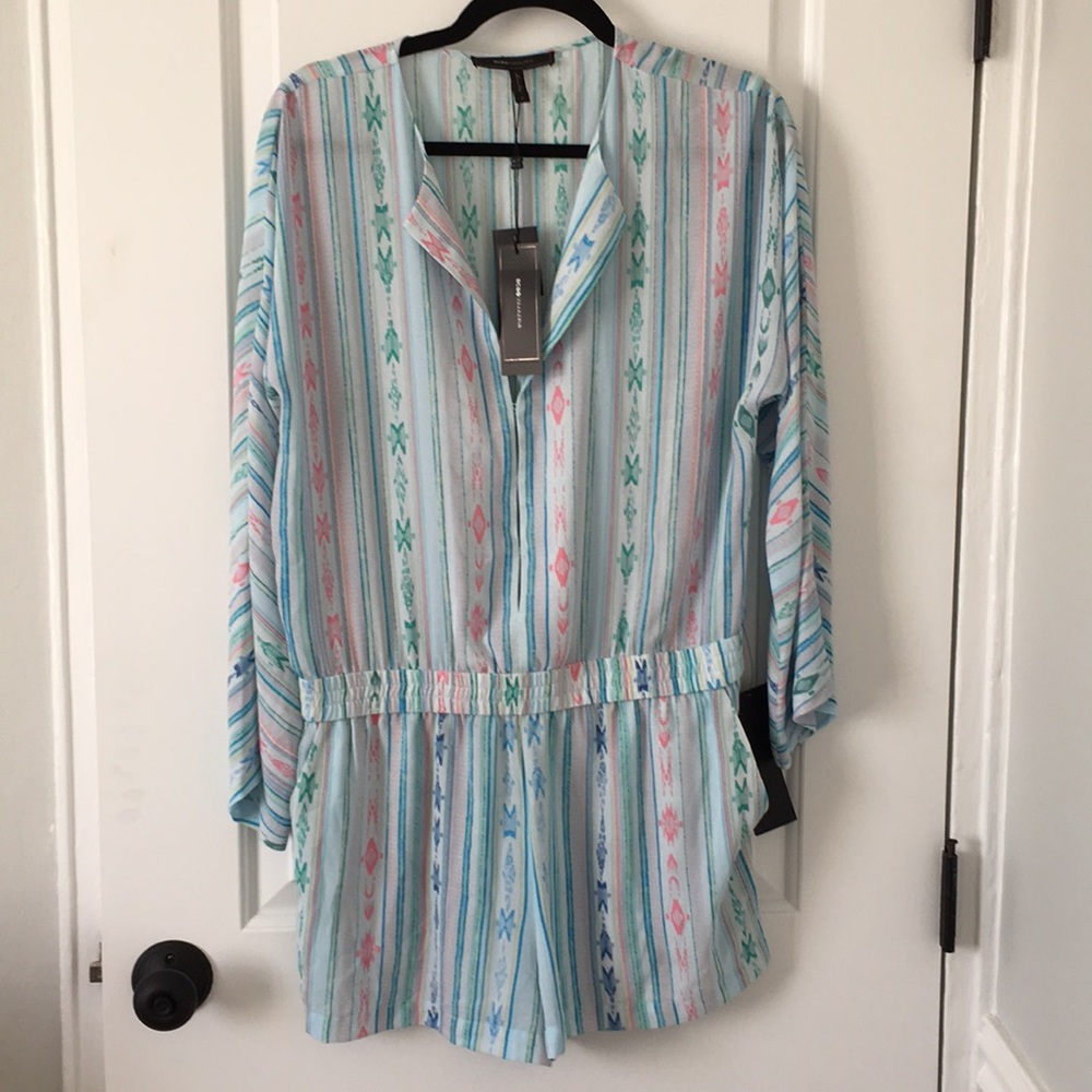 Bcbg roomy sleeve crepe Danae romper